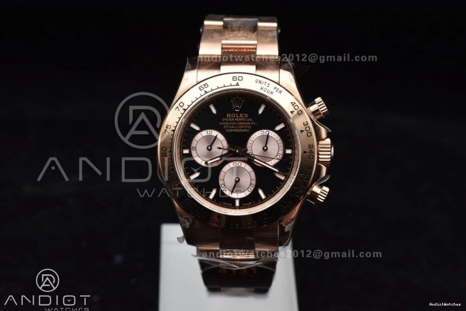 Best AllSeason Daytona RG RG QF Dial SH4130 on 1:1 V3 Bracelet 116505 Black Weight) 738 (Gain Edition 0128